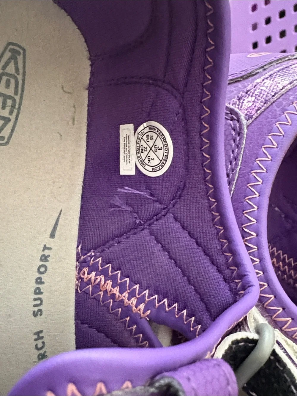 Keen Kids Purple and White Closed-Toe Sport Sandals